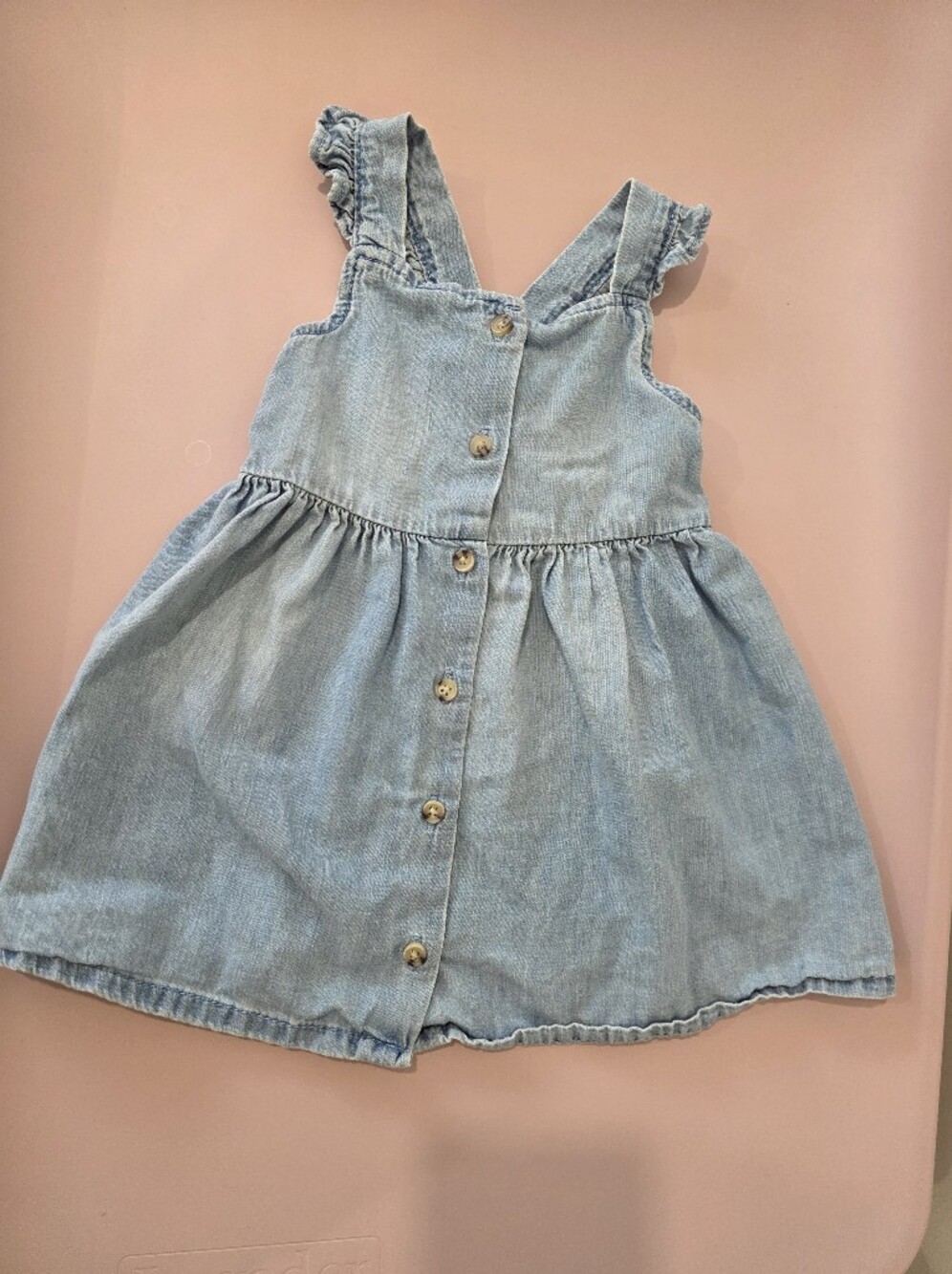 H&M Baby Girl Chambray Denim Dress – 9–12M / 12M
